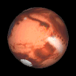 Rotating Mars animation