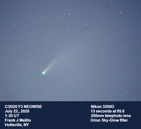 C/2020 F3 (NEOWISE) 2020-Jul-22 Frank J Melillo